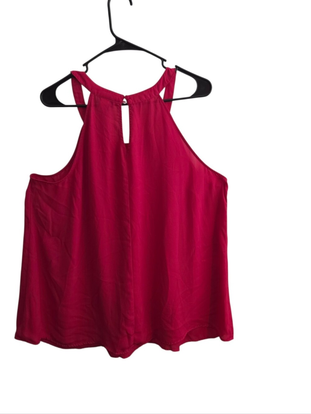 Ladies' Sleeveless Cold-Shoulder Tank Top - Raspberry - Picture 4 of 4